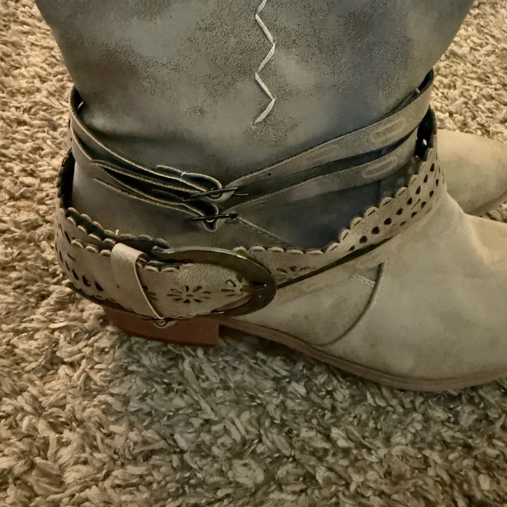Source Unknown Gray Over the Knee Boots